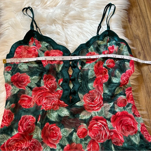 Victoria’s Secret 90s Gold Label Bodysuit Lingerie Size Small Floral - Picture 4 of 10